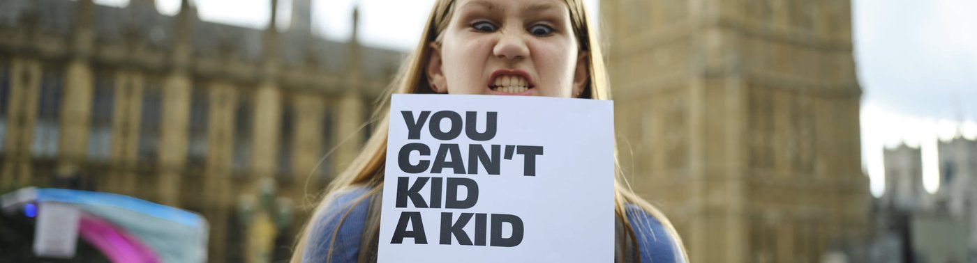 Maya with you can't kid a kid sign Westminster